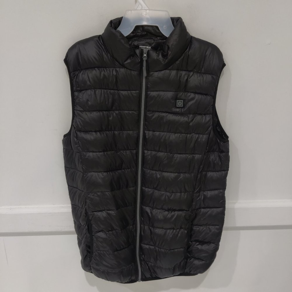 NWT Midian Heat Men's Lithium Battery Heated Puffer Vest Black Size 2XL O208